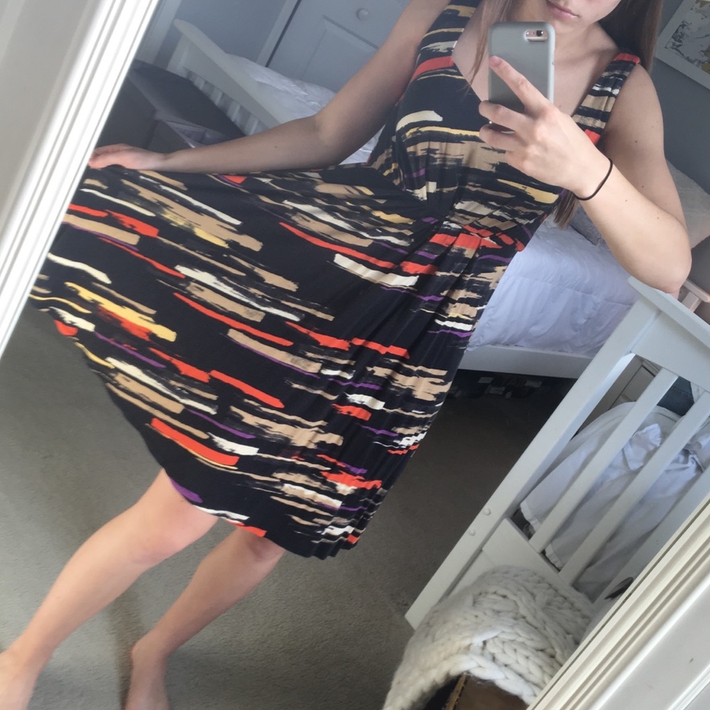 Multi-colored shift dress